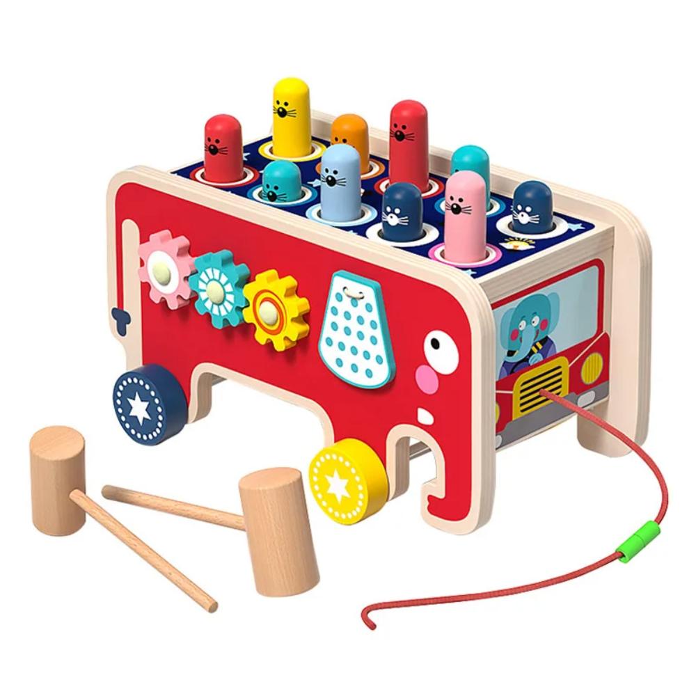 Baby Whack-A-Mole Montessori Wooden Toy-Elvielo